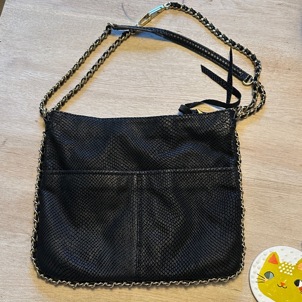 AIMEE KESTENBERG | Cyrus Leather Black Chain Strap Crossbody Bag - Picture 2 of 16